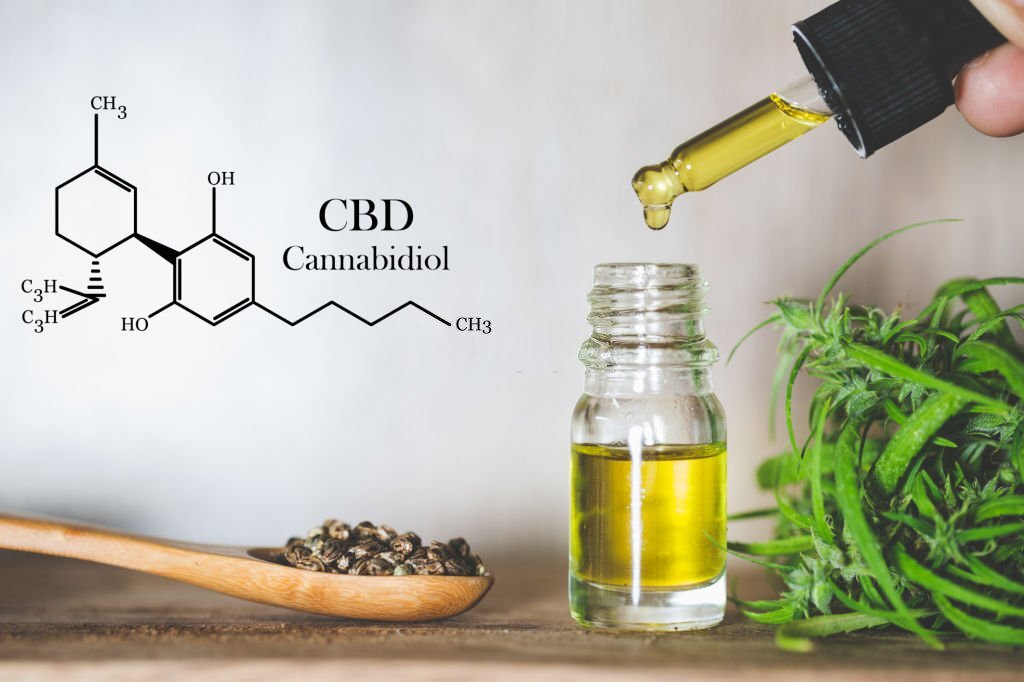 Image of a person holding a bottle of CBD oil, demonstrating how CBD oil is taken for potential wellness benefits.